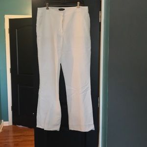 White linen pants